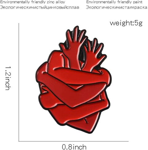 ROSTIVO Enamel Pins for Backpacks Heart Pin Funny Enamel Lapel Brooch Pin Badge for Men Women Boys Girls Cardiac Organ Cute Aesthetic Pin for Hat Bag in Saudi Arabia