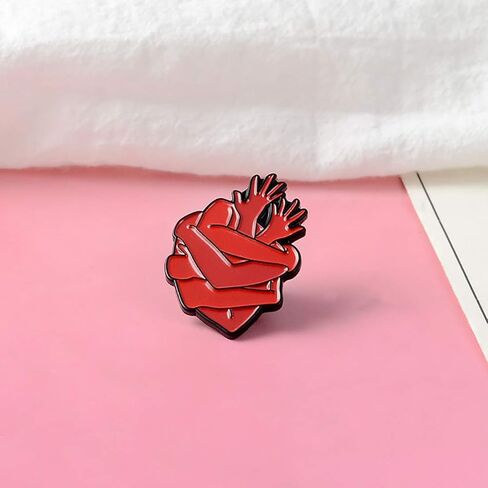 ROSTIVO Enamel Pins for Backpacks Heart Pin Funny Enamel Lapel Brooch Pin Badge for Men Women Boys Girls Cardiac Organ Cute Aesthetic Pin for Hat Bag in Saudi Arabia