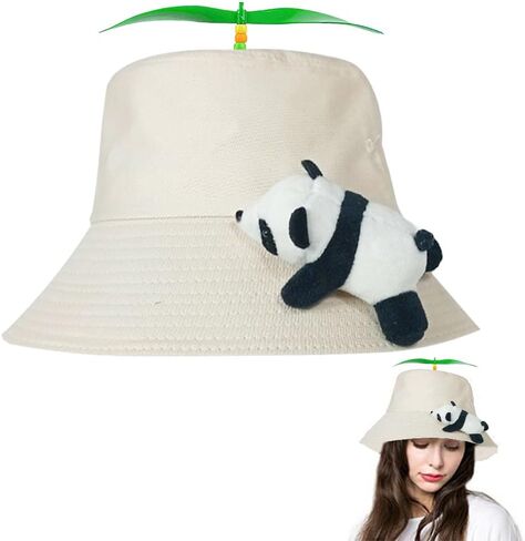 1 قطعة قبعة مروحية باندا هليكوبتر قبعة بيسبول قبعة بيسبول مضحكة مناسبة للرجال والنساء فوق سن 12 (ابيض، محيط الرأس: 22.0-22.8 انش)، ابيض، 7, أبيض in Kuwait