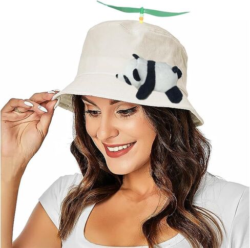 1 قطعة قبعة مروحية باندا هليكوبتر قبعة بيسبول قبعة بيسبول مضحكة مناسبة للرجال والنساء فوق سن 12 (ابيض، محيط الرأس: 22.0-22.8 انش)، ابيض، 7, أبيض in Kuwait
