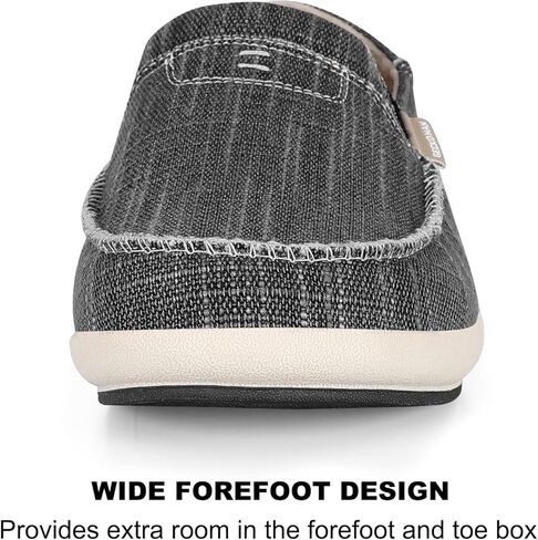 حذاء سهل الارتداء للرجال، حذاء بدون كعب من القماش لالتهاب اللفافة الأخمصية مع دعم للقوس، حذاء كاجوال لتقويم العظام غير قابل للانزلاق مع نعل مطاطي in Kuwait