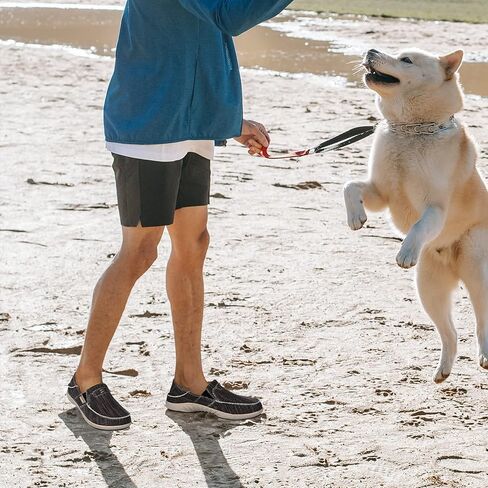 حذاء سهل الارتداء للرجال، حذاء بدون كعب من القماش لالتهاب اللفافة الأخمصية مع دعم للقوس، حذاء كاجوال لتقويم العظام غير قابل للانزلاق مع نعل مطاطي in Kuwait