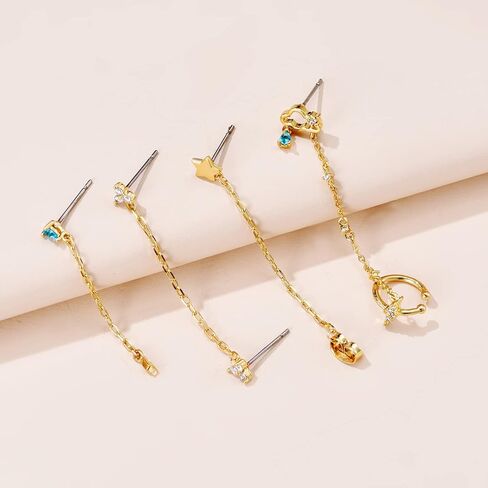 22 قطعة من الأقراط الغضروفية المطلية بالذهب عيار 18 قيراط للنساء والفتيات، متعددة الأنماط، اصنعها بنفسك على طريقتك in Kuwait