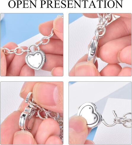 ONEFINITY Urns Bracelet for Human Ashes Lock of Love Heart Clasp Charms Urn Ashes Bracelet 925 Sterling Silver Cremation Keepsake Bracelet Jewelry for Women Girls in Saudi Arabia