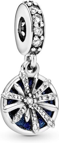 PANDORA Jewelry Dazzling Wishes Dangle Cubic Zirconia Charm in Sterling Silver in Saudi Arabia