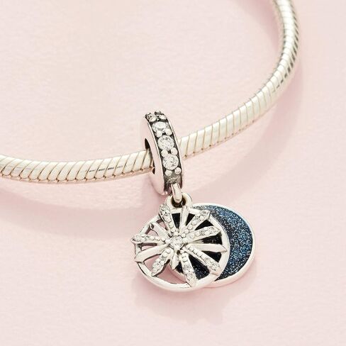 PANDORA Jewelry Dazzling Wishes Dangle Cubic Zirconia Charm in Sterling Silver in Saudi Arabia