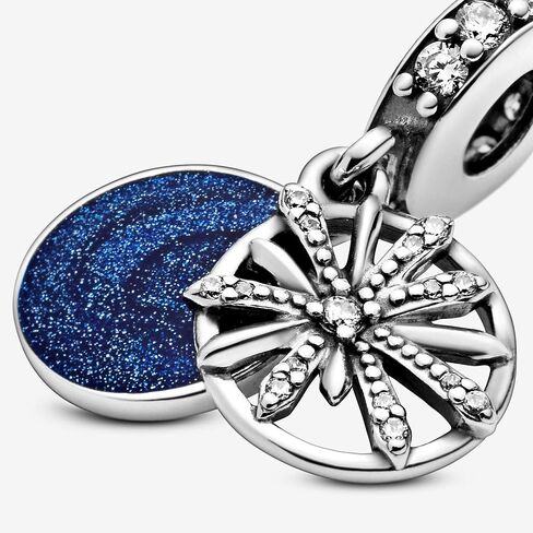 PANDORA Jewelry Dazzling Wishes Dangle Cubic Zirconia Charm in Sterling Silver in Saudi Arabia