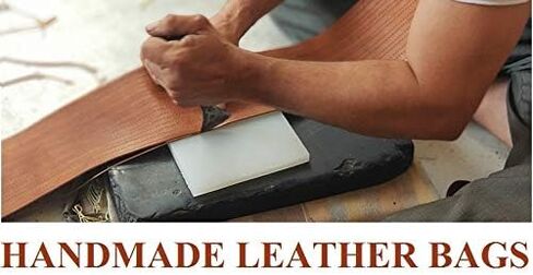 شنطة كروس من الجلد من اوربان ليذر للسفر والمكتب واللابتوب والكلية والجامعة للرجال والنساء، لون بني عتيق، مقاس L 15 انش، بني, بني, Compact size 15x11x4 inch fits all in Kuwait