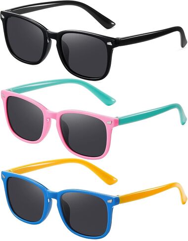 zeoxie Kids Sunglasses Polarized Sunglasses for Girls Boys Flexible Frame UV Protection Glasses Age 3-10 in Saudi Arabia
