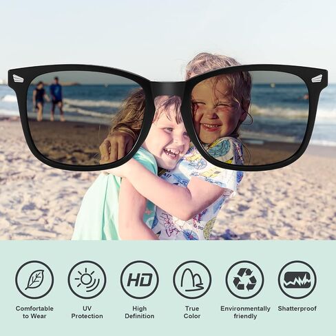 zeoxie Kids Sunglasses Polarized Sunglasses for Girls Boys Flexible Frame UV Protection Glasses Age 3-10 in Saudi Arabia
