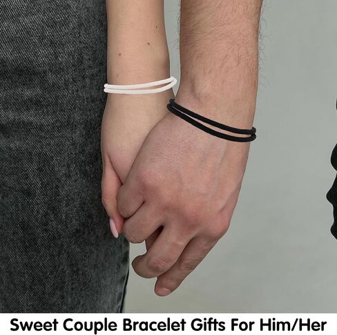 أساور للأزواج من NANOOER هدايا لصديقي وصديقتي ورفيق الروح للزوج والزوجة والخطيب والخطيبة، هدايا لها ولها في عيد الحب والذكرى السنوية والخطوبة وأعياد الميلاد وهدايا عيد الميلاد له ولها أساور متطابقة للأزواج in Kuwait