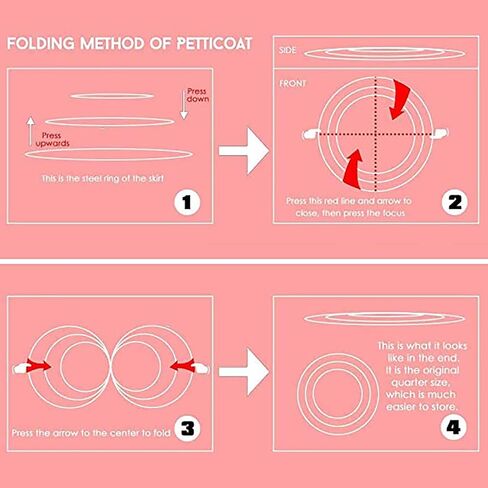 Albodanl Women's Hoop Petticoat Bridal Ball Gown Crinoline 4 Hoop 5 Ruffles Layers in Saudi Arabia