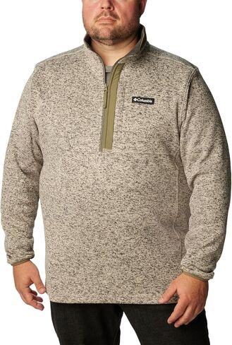 Columbia Men's Sweater Weather Half Zip, Dark Stone Heather/Stone Green, X-Large in Saudi Arabia