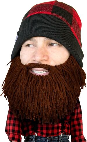قبعة Beard Head Lumberjack Plaid - قبعة أصلية مصنوعة يدويًا ولحية قابلة للإزالة in Kuwait