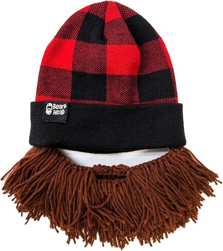قبعة Beard Head Lumberjack Plaid - قبعة أصلية مصنوعة يدويًا ولحية قابلة للإزالة in Kuwait