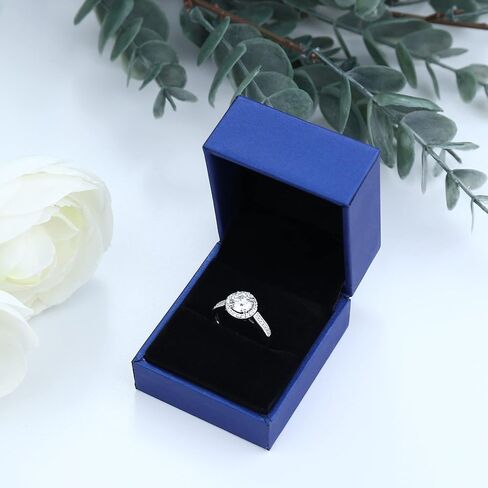 خاتم خطوبة مويسانيتي 1.65 قيراط قطع دائري رائع D اللون VVS1 مختبر وضوح خلق خواتم الخلود الماسية 18 قيراط مطلية بالذهب الأبيض لا تسبب الحساسية خواتم زفاف مويسانيتي من الفضة الاسترليني للنساء in Kuwait