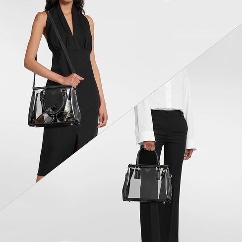 Joryin Clear Bag for Women Clear Bags Stadium Approved Clear Purse with Zipper Crossbody Handbag Transparent Bag in Kuwait