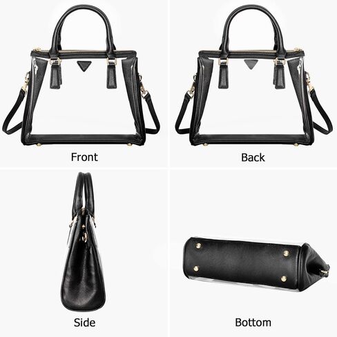 Joryin Clear Bag for Women Clear Bags Stadium Approved Clear Purse with Zipper Crossbody Handbag Transparent Bag in Kuwait