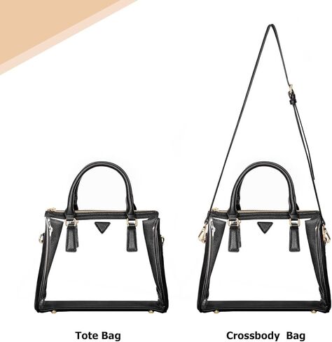 Joryin Clear Bag for Women Clear Bags Stadium Approved Clear Purse with Zipper Crossbody Handbag Transparent Bag in Kuwait