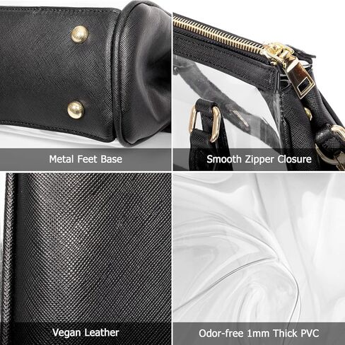 Joryin Clear Bag for Women Clear Bags Stadium Approved Clear Purse with Zipper Crossbody Handbag Transparent Bag in Kuwait
