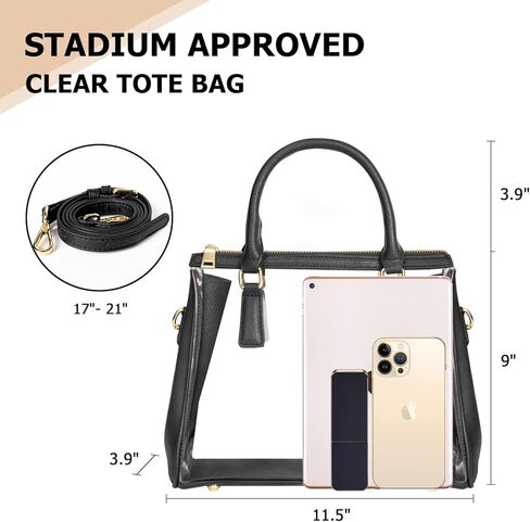 Joryin Clear Bag for Women Clear Bags Stadium Approved Clear Purse with Zipper Crossbody Handbag Transparent Bag in Kuwait