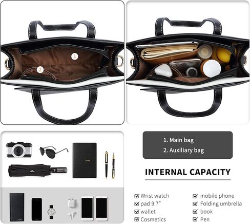 شنطة يد عصرية للنساء من ميس لولو، شنطة كتف من جلد البولي يوريثين، شنطة يد كبيرة توت وشنطة كروس in Kuwait