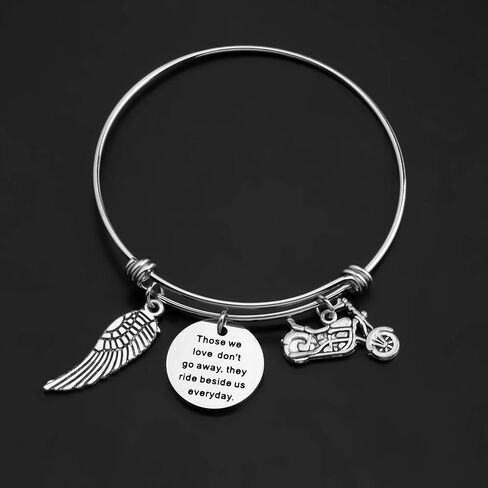 POTIY Motorcycle Memorial Gift Sympathy Jewelry Those We Love Don't Go Away Bracelet in Memory of Brother Dad Husband Gift in Saudi Arabia