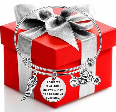 POTIY Motorcycle Memorial Gift Sympathy Jewelry Those We Love Don't Go Away Bracelet in Memory of Brother Dad Husband Gift in Saudi Arabia