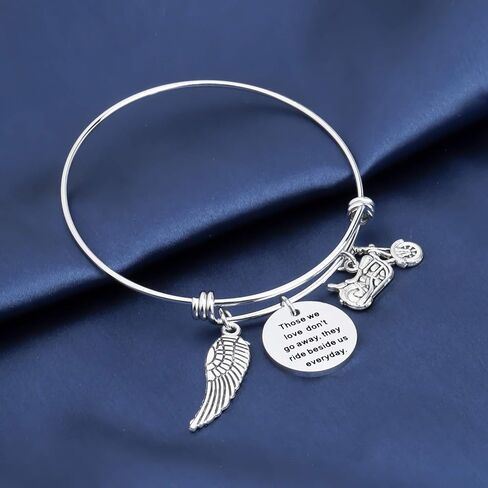 POTIY Motorcycle Memorial Gift Sympathy Jewelry Those We Love Don't Go Away Bracelet in Memory of Brother Dad Husband Gift in Saudi Arabia