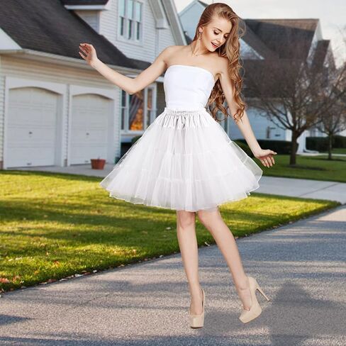 تنورة تنورة قصيرة منتفخة للبالغين من التل بطبقات الباليه تنورة داخلية للنساء in Kuwait