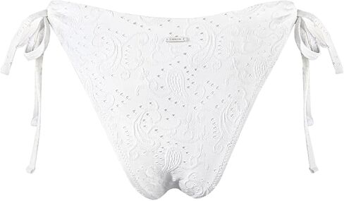 Women's Ribbed Tie Reversible Bikini Bottom Adjustable Hipster Full & High Cut Swimsuit in Kuwait