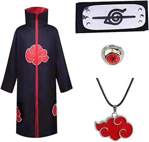 أزياء تنكرية للجنسين من Grojimts، عباءة أكاتسوكي، رداء طويل مع عصابة رأس، أزياء الهالوين للرجال والنساء in Kuwait