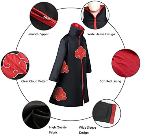 أزياء تنكرية للجنسين من Grojimts، عباءة أكاتسوكي، رداء طويل مع عصابة رأس، أزياء الهالوين للرجال والنساء in Kuwait