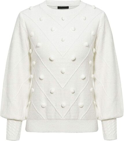 Miessial Women's Fall Floral Crewneck Knit Sweater Long Sleeve Casual Y2K Vintage Chunky Pullover Sweater Tops Trendy in Kuwait