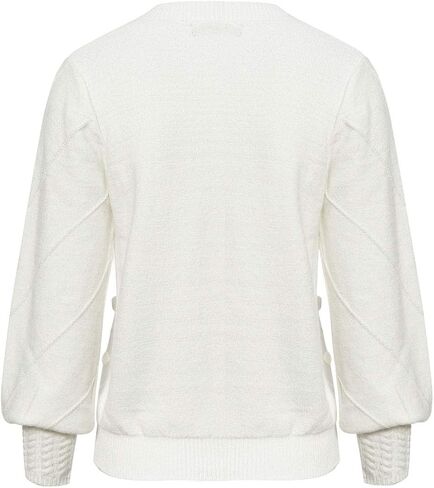 Miessial Women's Fall Floral Crewneck Knit Sweater Long Sleeve Casual Y2K Vintage Chunky Pullover Sweater Tops Trendy in Kuwait