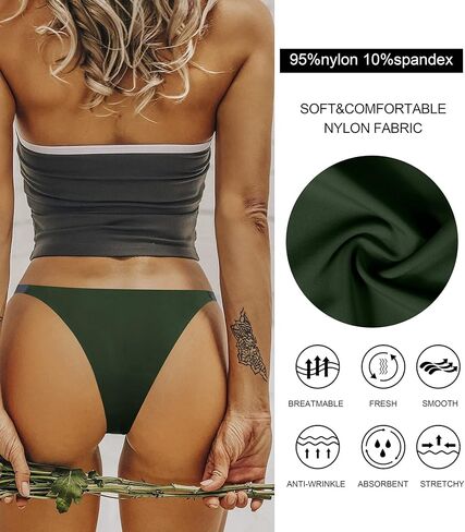 UMMISS ملابس داخلية بيكيني للنساء صفيق 10 حزمة مريحة مثير محب سراويل عالية قطع سلسلة سلس تنفس ملخصات in Kuwait