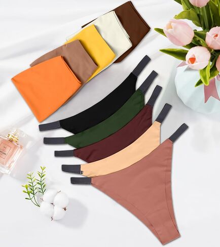 UMMISS ملابس داخلية بيكيني للنساء صفيق 10 حزمة مريحة مثير محب سراويل عالية قطع سلسلة سلس تنفس ملخصات in Kuwait