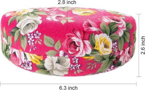 2 Pieces Oversized Hard Shell Sunglasses Case Spectacle Case Box Portable Hard Eyeglass Case Fabrics Floral Eyeglass Case with Clean Cloth in Saudi Arabia