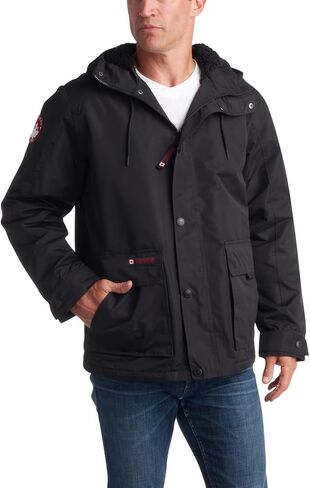 معطف الشتاء الرجالي من CANADA WEATHER GEAR - سترة باركا مبطنة بصوف الشيربا ثقيلة الوزن ومقاومة للطقس (M-XXL) in Saudi Arabia