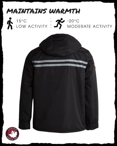 معطف الشتاء الرجالي من CANADA WEATHER GEAR - سترة باركا مبطنة بصوف الشيربا ثقيلة الوزن ومقاومة للطقس (M-XXL) in Saudi Arabia