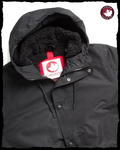 معطف الشتاء الرجالي من CANADA WEATHER GEAR - سترة باركا مبطنة بصوف الشيربا ثقيلة الوزن ومقاومة للطقس (M-XXL) in Saudi Arabia