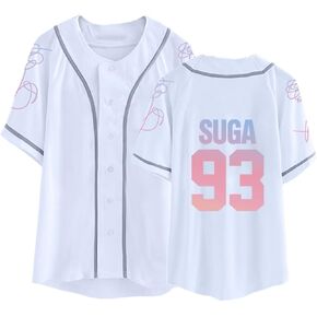 Dolpind Kpop Love Yourself Baseball Jersey SUGA Jungkook V Jimin Rap Jhope Jin Softball Jersey Shirt Tee