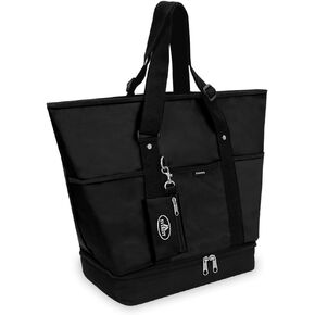Everest Luggage Deluxe Shopping Tote, Black, Black, One Size