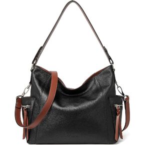 BOSTANTEN Genuine Leather Hobo Handbags Designer Shoulder Tote Purses Crossbody Large Bag for Women