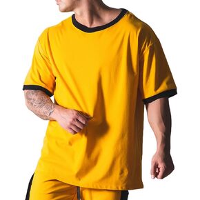 Magiftbox Workout Shirts Short Sleeve Oversized Hipster Loose Gym Shirts Basketball Hip-hop Street Style T-Shirts for Men T44