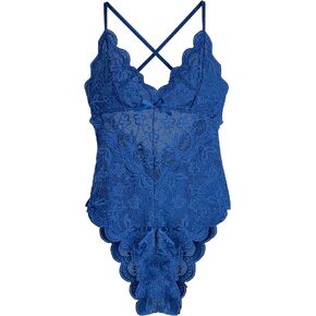 Lingerie for Women One Piece V Neck Teddy Lace Bodysuit Babydoll Underwear