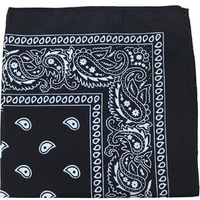 Pack of 3 X-Large Polyester Non Fading Paisley Bandanas 27 x 27 In - Party and