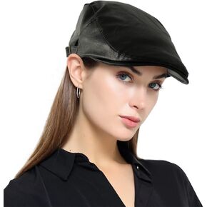 DOCILA Leather Flat Ivy Hats for Women Plain Feminine Newsboy Cap Fashion Gatsby Hat Lightweight Cabbie Driving Caps in Kuwait