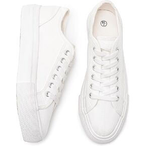 أحذية رياضية نسائية من HYPOCRUTE ذات نعل أبيض من القماش سهلة الارتداء، أحذية رياضية كاجوال مرنة على الموضة in Kuwait