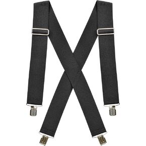 Hold’Em Suspenders for men Heavy Duty Big and Tall utility Clips 2 Inch Wide Elastic Work braces
